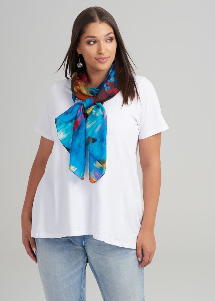 Outside Lines Silk Scarf, , hi-res
