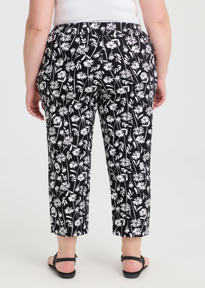 Petite Natural Floral Pant, , hi-res