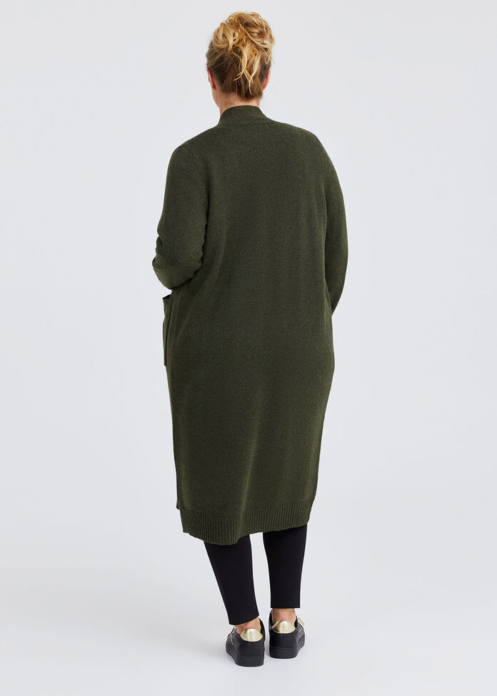 Longline Pocket Cardigan, , hi-res