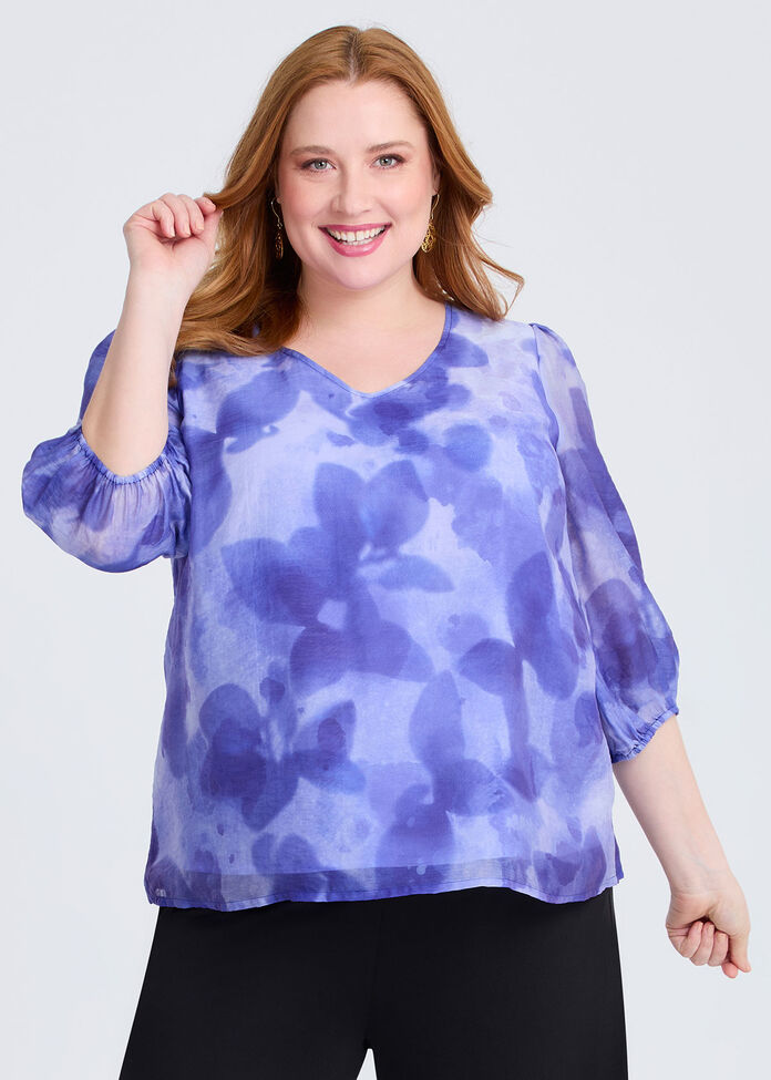 Moody Skies Tencel Top, PRINT, hi-res