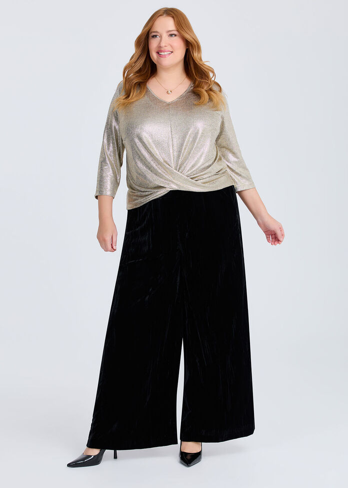 Gold Foil Twist Top, , hi-res