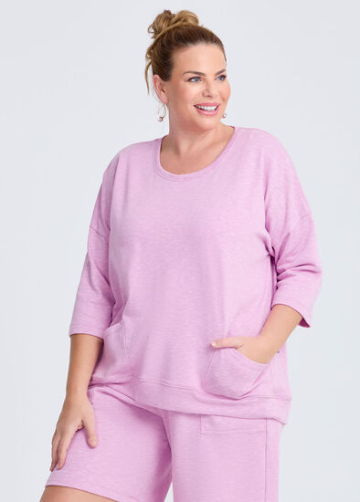 Plus Size Patch Pocket Sweat