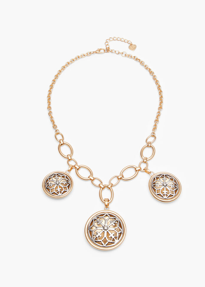 Filigree Statement Necklace, , hi-res