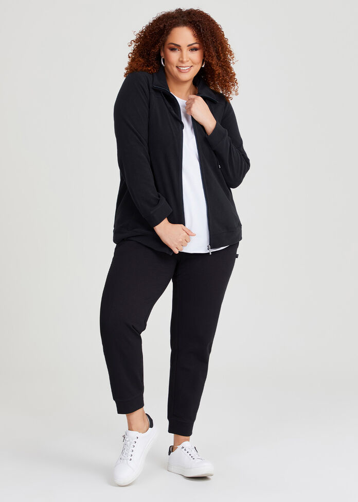 Polar Fleece Zip Front Jacket, , hi-res