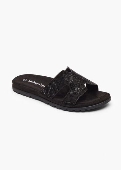 Plus Size Bling Flex Slide