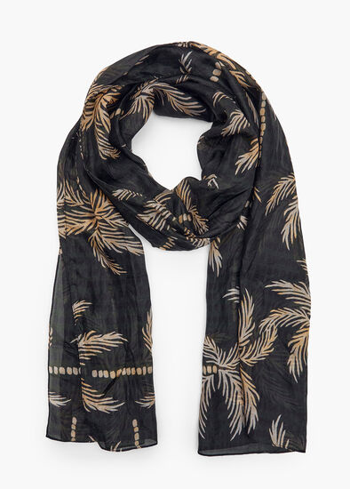 Palm Tree Silk Scarf