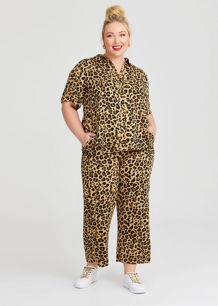 Natural Animal Print Shirt, , hi-res