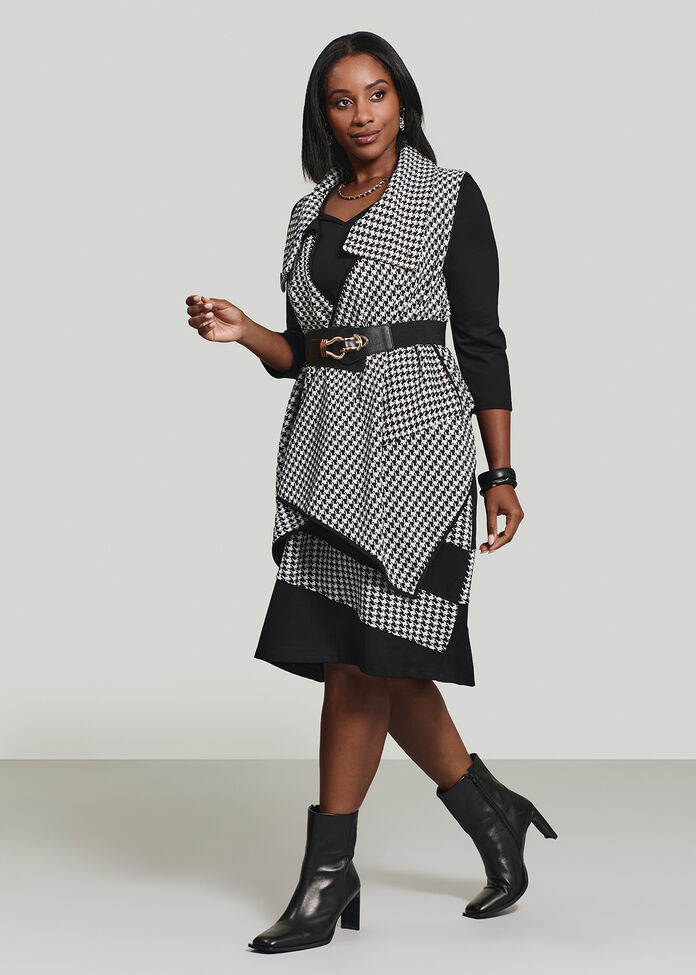Tulip Spliced Bamboo Ponte Dress, , hi-res