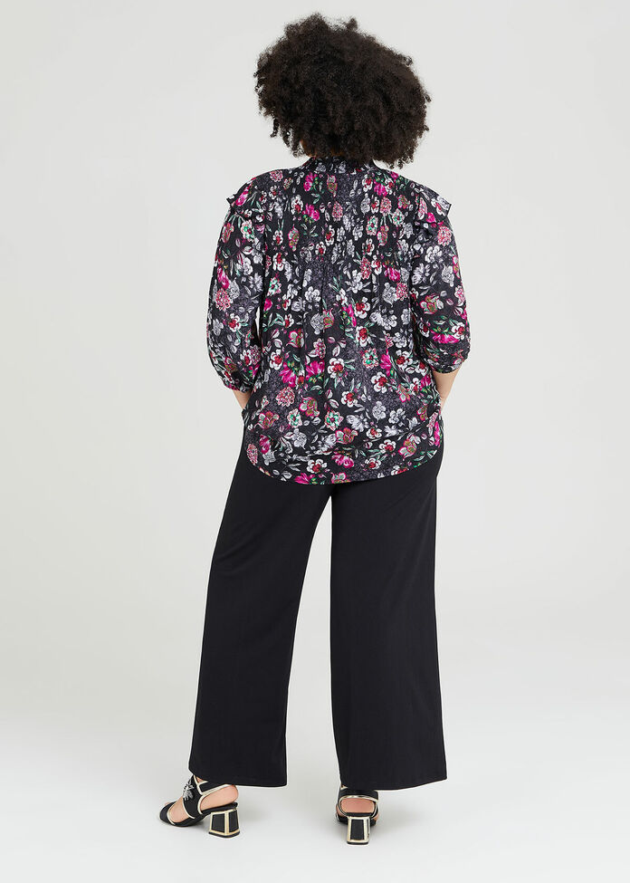 Shop Plus Size Natural Bridget Shirred Top in Multi | Taking Shape AU
