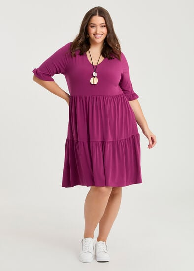 Plus Size Short Sleeve Luna Tier Dress