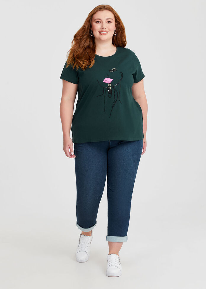 Cotton Lipstick T-shirt, , hi-res