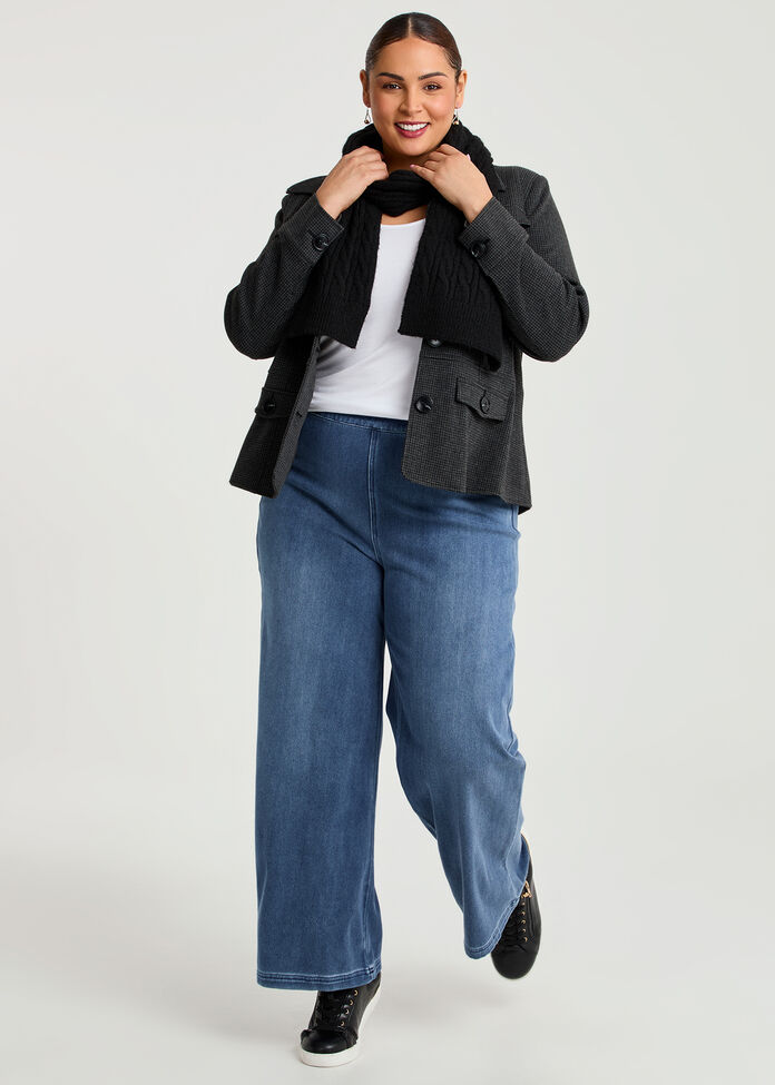 Shop Mottled Cable Knit Scarf in Black | Accessories | Taking Shape NZ