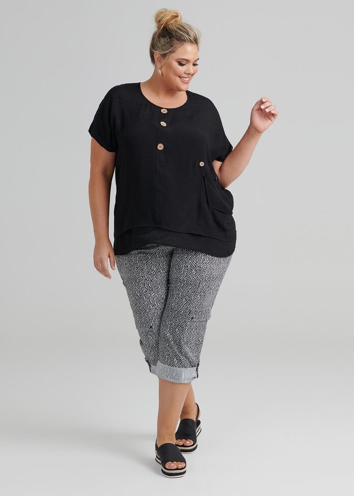 Geo Tribal Crop Pant, , hi-res