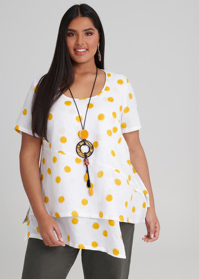 Linen Suncity Spot Tunic, , hi-res