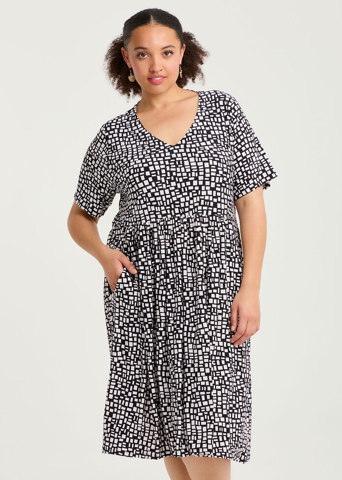 Joy Printed Dress, , hi-res