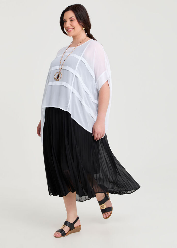 Pleated Paradise Midi Dress, , hi-res