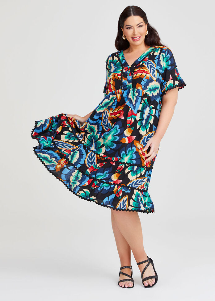 Natural Getaway Floaty Dress, , hi-res