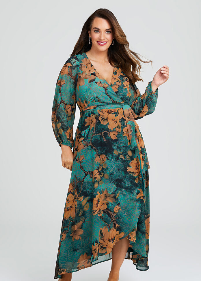 Shop Amelie Chiffon Cocktail Dress in Green in sizes 12 to 30 | Taking ...