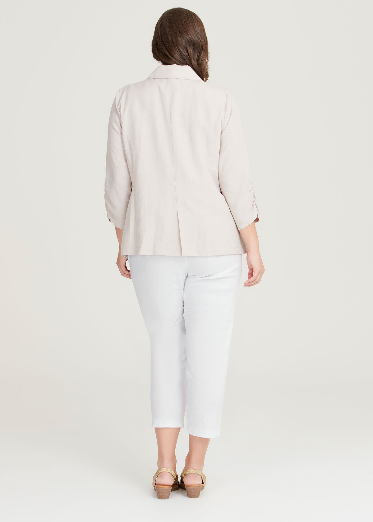 Plus size on sale women's linen blazers