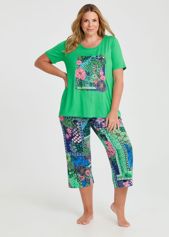 Bamboo Jardin Pyjama Top, , hi-res