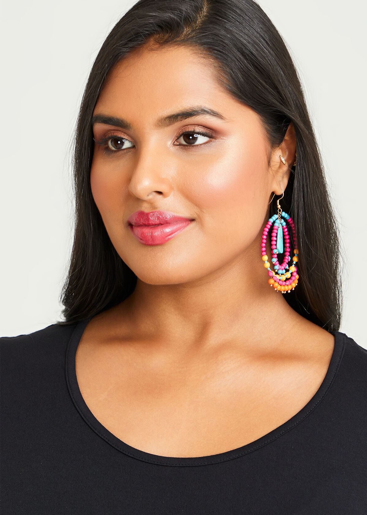 Hoop earrings colourful hotsell