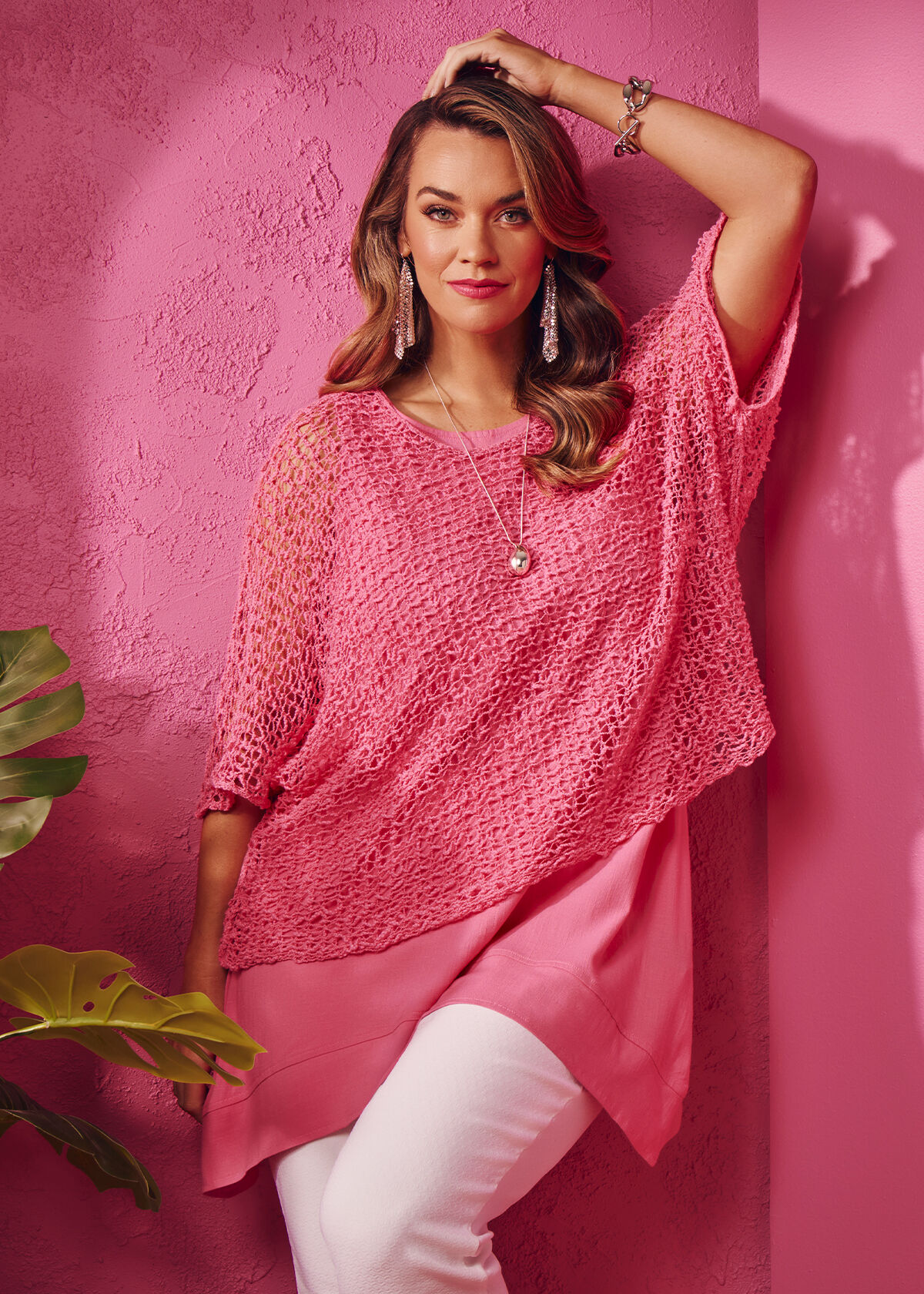 Boucle Gauze Knit Over Top