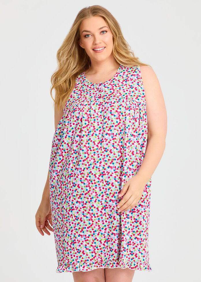 Australian Cotton Spot Nightie, , hi-res
