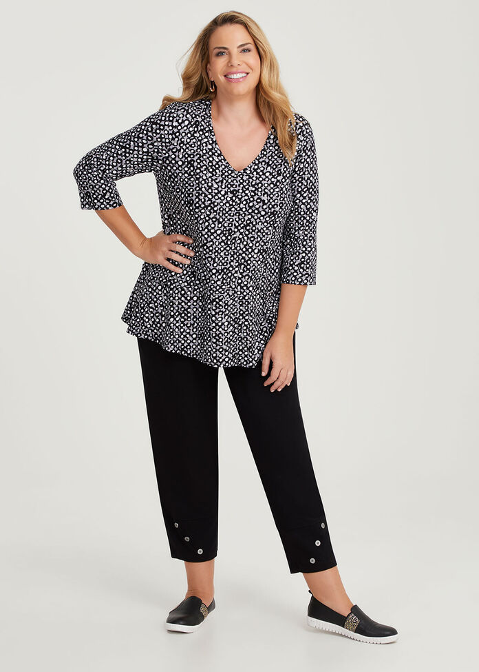 Mini Spot 3/4 Sleeve Natural Top, , hi-res