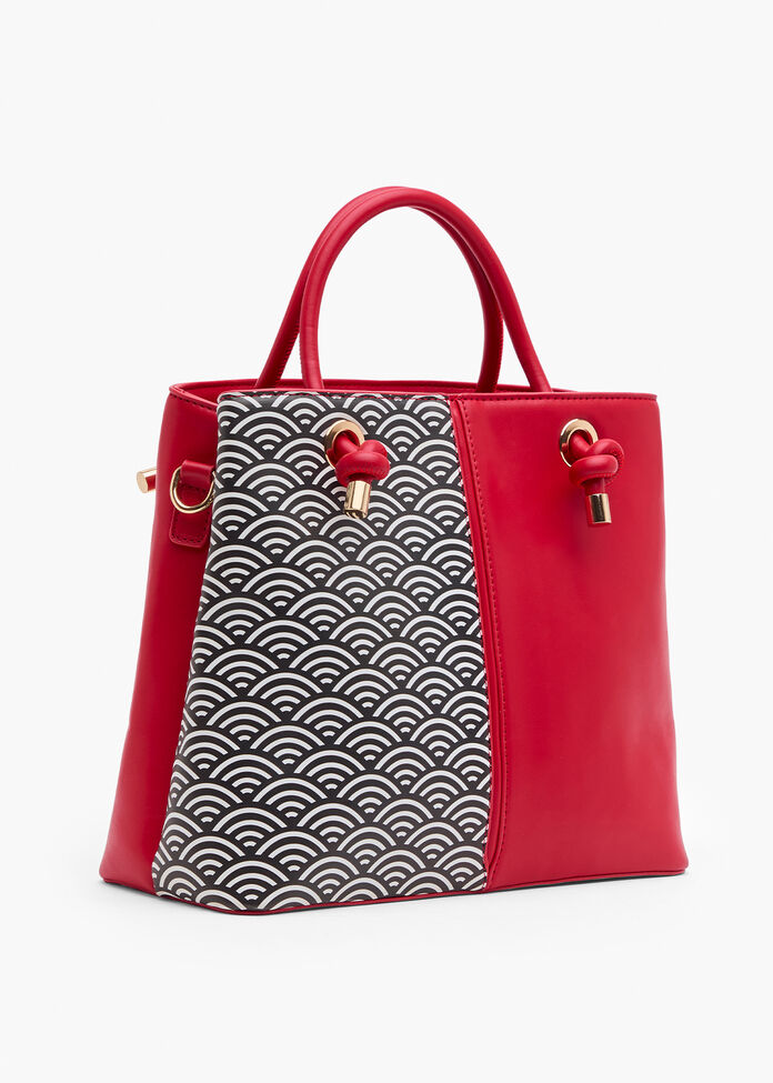 Split Pattern Shoulder Bag, , hi-res