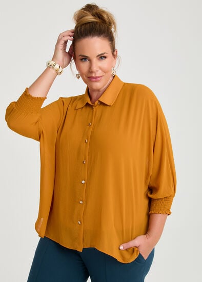 Plus Size Chiffon Horizon Shirt