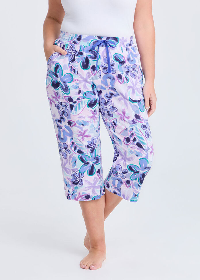 Australian Cotton Iris Pj 3/4 Pant, , hi-res