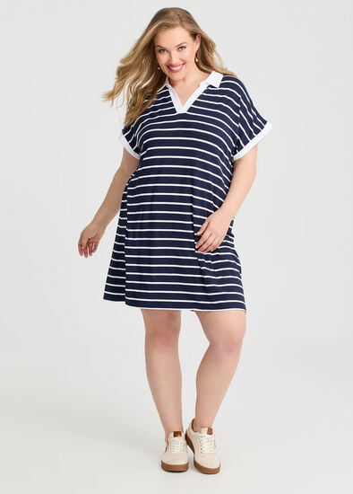 Plus Size Yvonne Polo Collar Dress