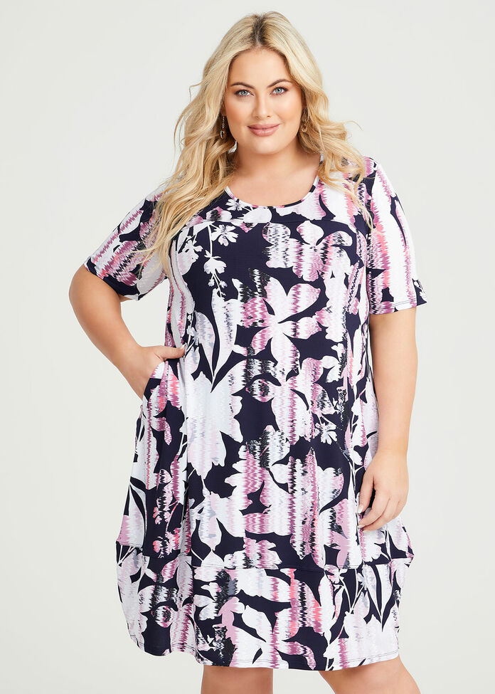 Shop Plus Size Shadow Floral Dress in Multi | Taking Shape AU