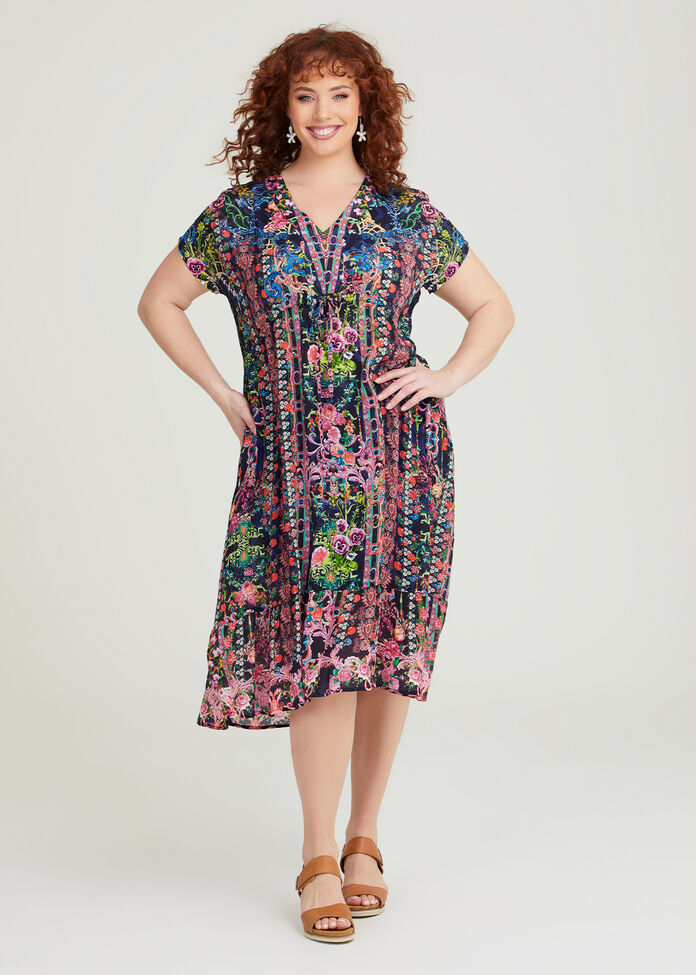 Shop Plus Size Natural Floral Somerset Dress in Multi | Taking Shape AU
