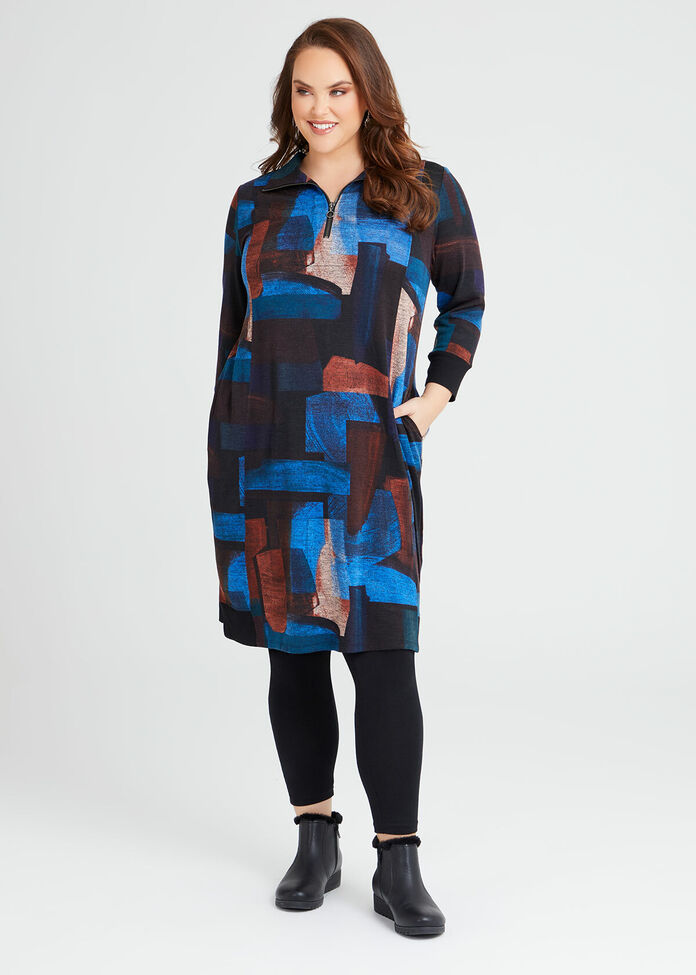 Snug Blueprint Zip Collar Dress, , hi-res