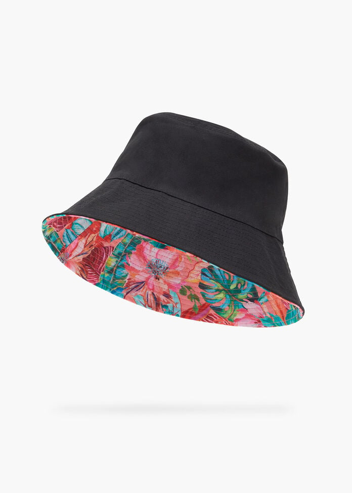 Floral Reversible Bucket Hat, , hi-res