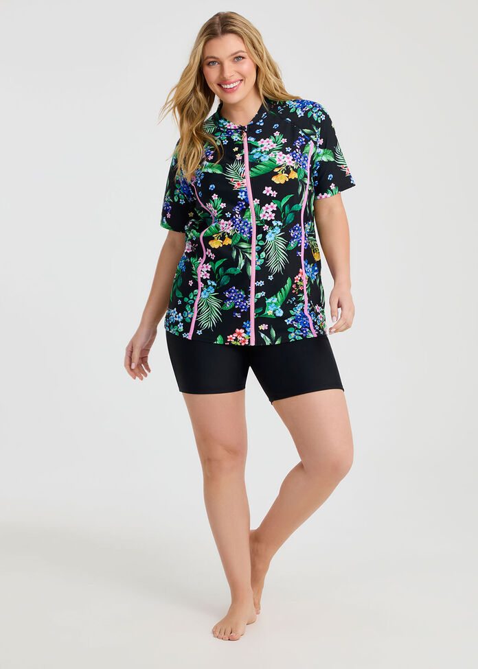 Tropical Getaway Rash Vest, , hi-res