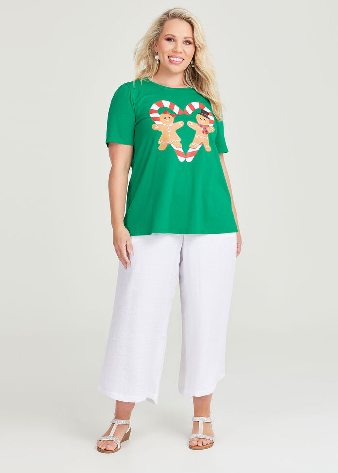 Cotton Christmas Lady T-shirt, , hi-res