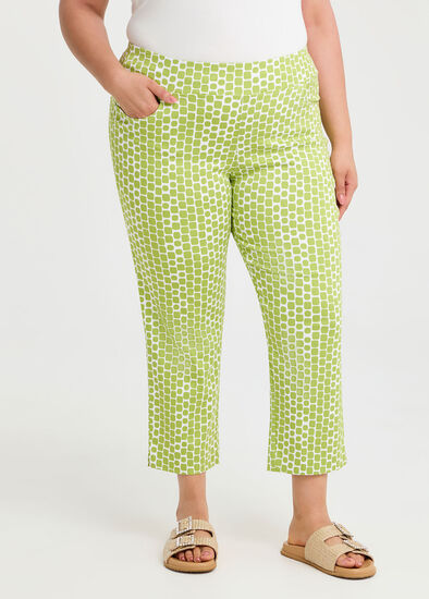 Plus Size Natural Abstract Squares Pant
