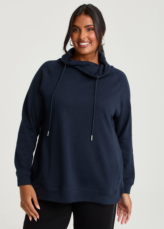 Drawstring Collar Sweat, , hi-res
