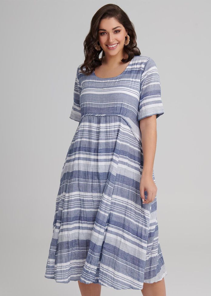 Wedgwood Stripe Dress, , hi-res