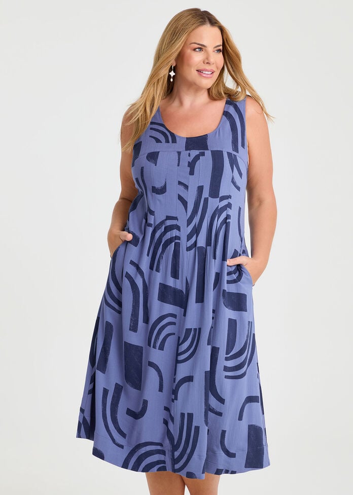 Pintuck Natural Pinafore Dress, , hi-res