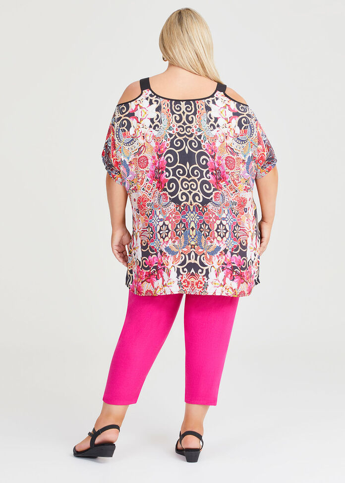 100 - palm cold shoulder tunic main image 0