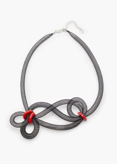 Plus Size Abstract Netted Twisted Necklace