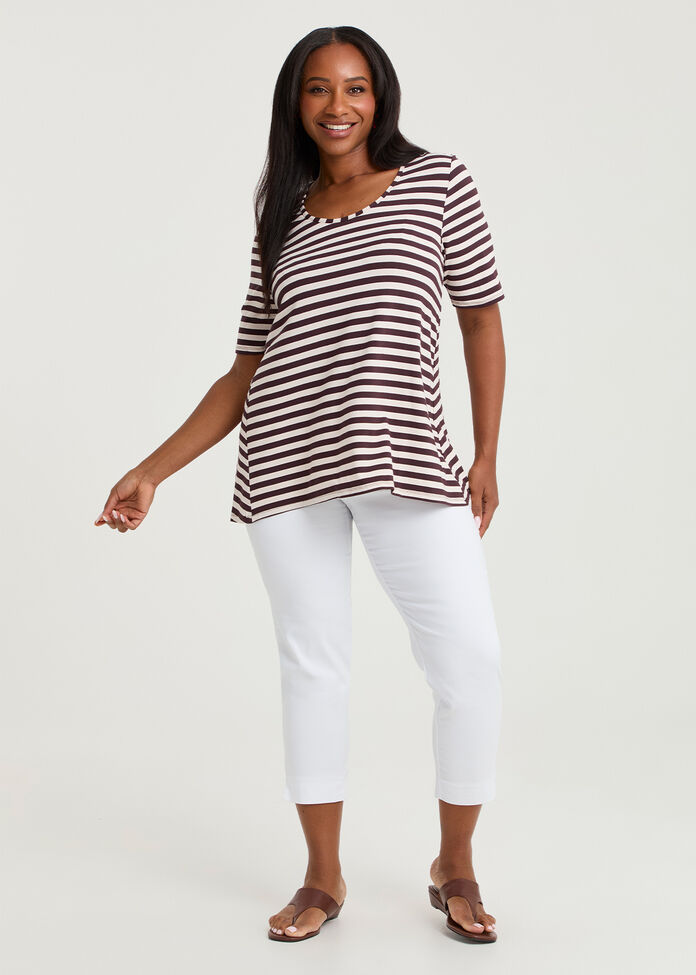 Natural Stripe Essential T-Shirt, , hi-res