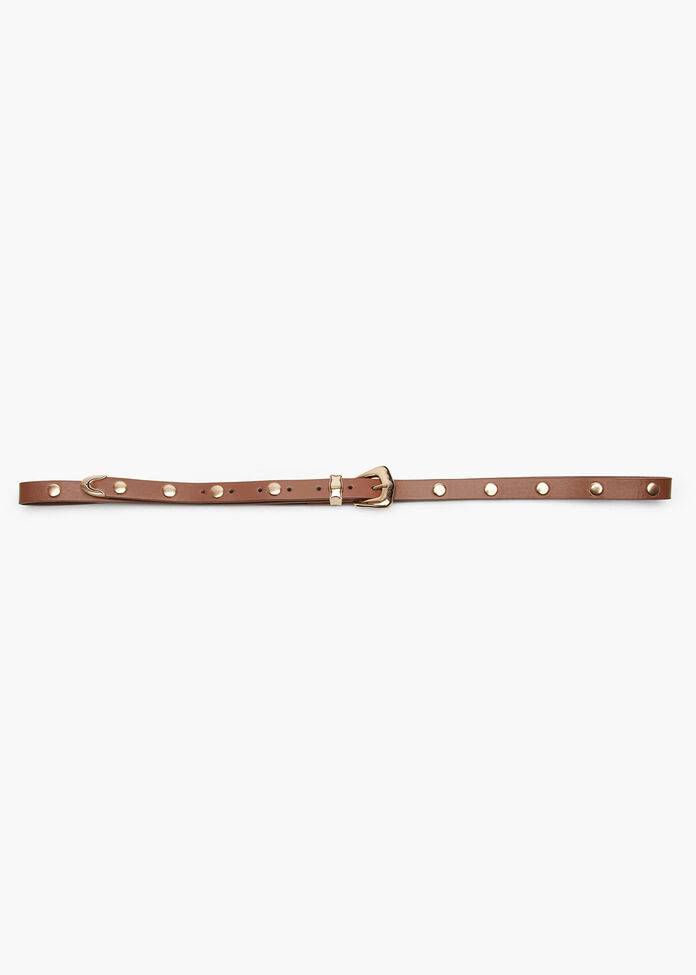 Gold Stud Thin Belt, , hi-res