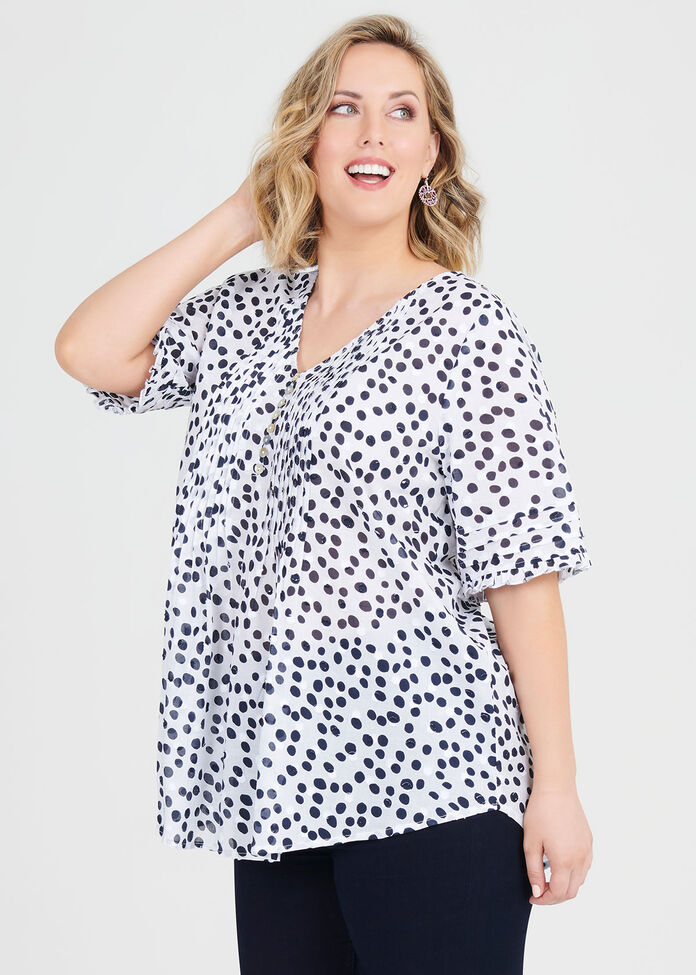 Cotton Spots Top, , hi-res