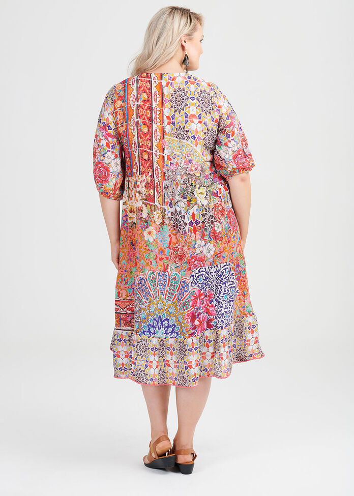 Shop Natural Bohemian Dress in print in sizes 12 to 24 | Taking Shape