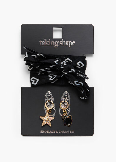 Plus Size Shoelace & Charm Set