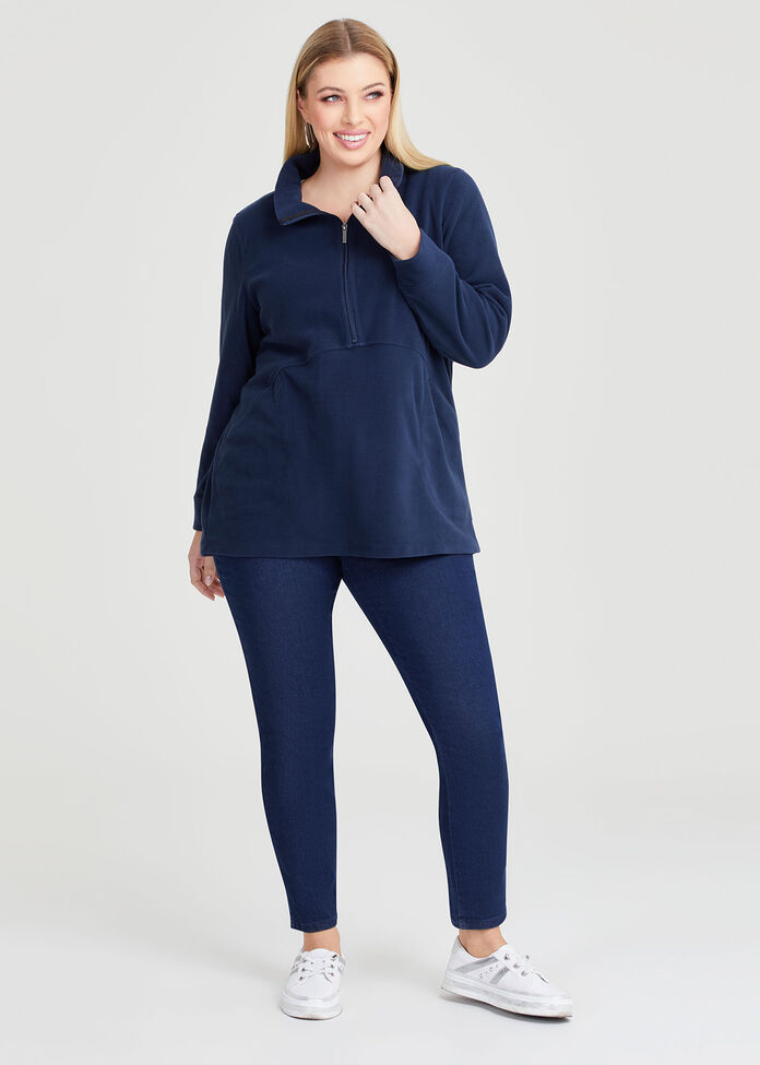 Polar Fleece 1/2 Zip Top, , hi-res